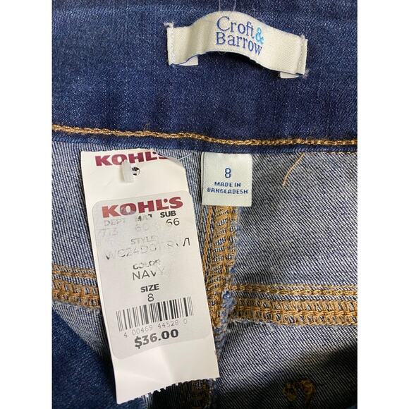 Croft & Barrow Women’s Navy Pull On Capris Size 8 NWT - Picture 6 of 12